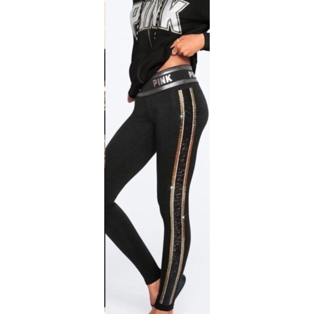 VS Pink Silver and Gold Sequin 2 Piece warm up suit RARE - Picture 10 of 10
